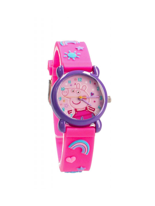 Peppa Pig Kids Analog Watch with Rubber/Plastic Strap Purple