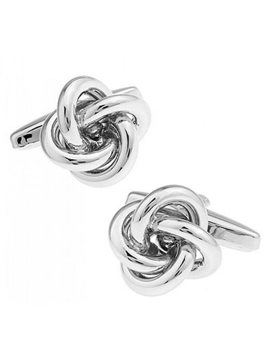 Cufflinks Silver Knots Simple