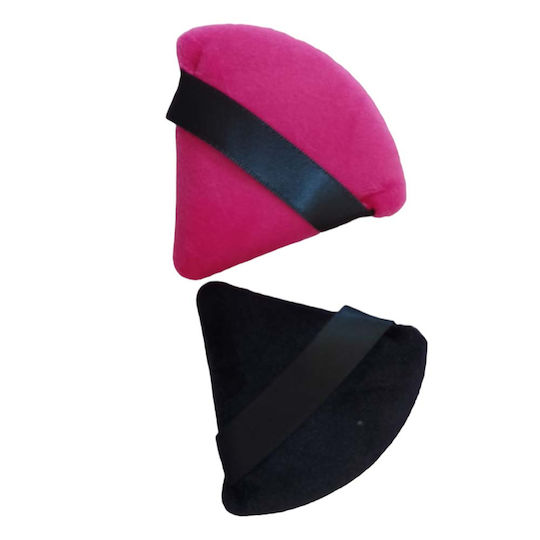 Ro-Ro Accessories Set with Makeup Sponges for Powder Fuchsia / Black 2pcs