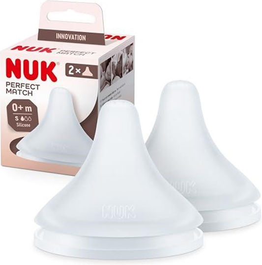 Nuk Perfect Match Silicone Baby Bottle Teats Small Flow for 0+ months 2pcs