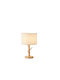 Eurolamp Wood Table Lamp for Socket E27 with Beige Shade and Base