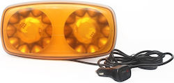Mini Led Beacon Ramp Magnet 12-24v 35w Ip67 31x16x7 Cm Orange Glass E-mark