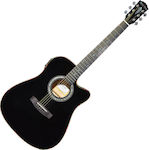 Memphis Semi-Acoustic Guitar Cutaway Black