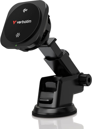 Verbatim Charge´n´drive Magnetic Wireless Car Charger Qi2 Car Mobile Mount with Magnet and Wireless Charging Black