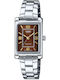 Casio Γυναικείο Ρολόι 32mm Μπαταρίας με Ασημί Μεταλλικό Μπρασελέ