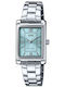 Casio Γυναικείο Ρολόι 32mm Μπαταρίας με Ασημί Μεταλλικό Μπρασελέ