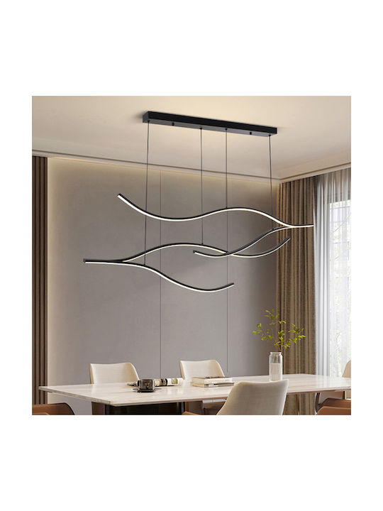 Eurolamp Waves Κρεμαστό Φωτιστικό Μαύρο 120x120x145εκ.