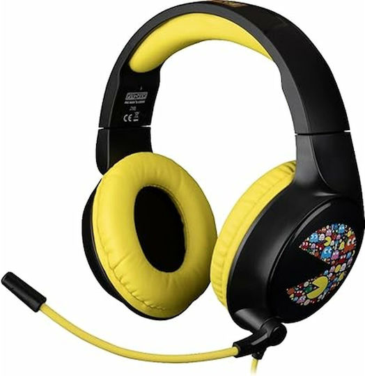 Konix Pac-Man Auf dem Ohr Multimedia-Headsets mit Mikrofon und Verbindung 3,5 mm Klinke in Schwarz Farbe