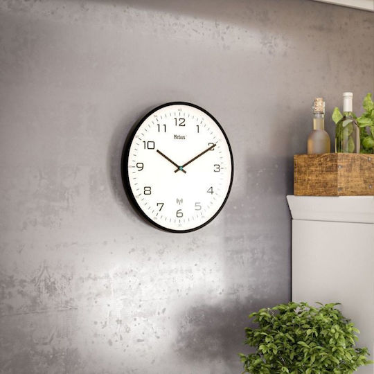 Mebus Quarz Wanduhr Weiß Ø40cm