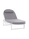 Șezlong Aluminiu Mallow Cu Pernă Albă 198x71x40.5cm
