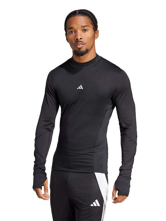 adidas Long Sleeve Athletic Blouse Black