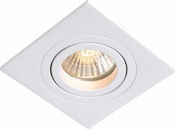Light Prestige Τετράγωνο Μεταλλικό Χωνευτό Σποτ με Ντουί GU10 Λευκό 9.15x9.15εκ. Light Prestige Τετράγωνο Μεταλλικό Χωνευτό Σποτ με Ντουί GU10 Λευκό 9.15x9.15εκ.