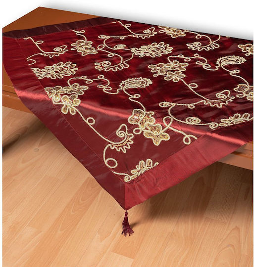 Silk Fashion Καρέ Τραπεζομάντηλο 7710 Μπορντώ 80x80εκ.