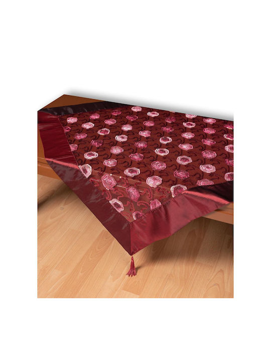 Silk Fashion Kariert 264-1 Bordeaux 130x130cm