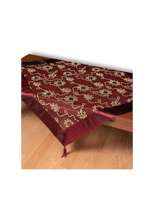 Silk Fashion Checkered 7180 Bordeaux 85x85cm