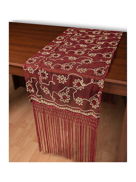 Silk Fashion Checkered 7180 Bordeaux 50x200cm