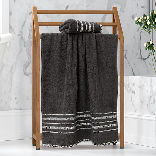 Lino Home Хавлиена кърпа за тяло Lux 70x140см. Антрацит Тегло 550гр/кв.м