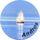 Magnet de Sticlă Barcă Andros