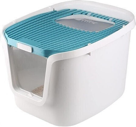 SUNSUN JHO Cat Toilet Closed Light Blue L55.5 x W44.5 x H38.3cm