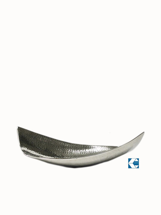Galifas Metallic Decorative Platter Silver 43x14x13cm