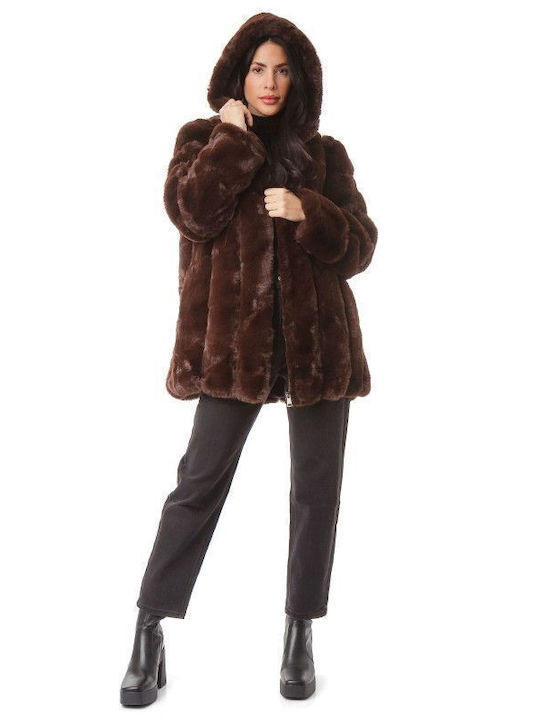 Silia D Women's Short Fur Brown