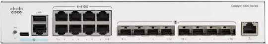 Cisco C1300-16XTS Managed L2 Switch με 8 Θύρες Gigabit (1Gbps) Ethernet και 8 SFP Θύρες