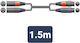 Citronic Cable 2 x XLR female - 2 x XLR male Μαύρο 1.5m 2XF-2XM150