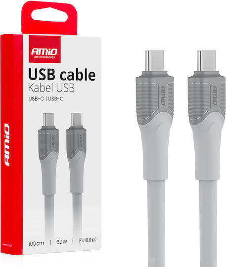 AMiO USB 2.0 Cable USB-C male - USB-C 60W White 1m (04291)