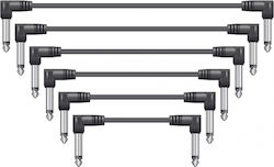 Citronic Cable 6.3mm male - 6.3mm male 1m 6pcs (PATCH100BK)