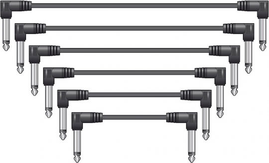 Citronic Cable 6.3mm male - 6.3mm male 1m 6pcs (PATCH100BK)