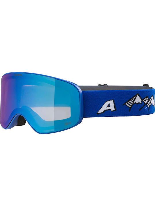 Alpina Masca de schi și snowboard Pentru copii Albastru cu Lentilă în culoarea Albastru