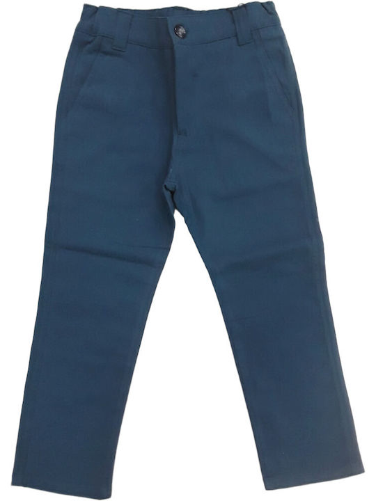 Versace Kids' Pants Petrol