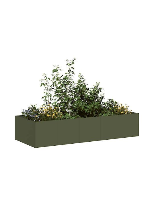 vidaXL Blumenkasten Metallisch Green 200x80x40cm.