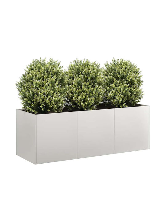vidaXL Кутия за саксии Метал Silver 120x40x40см.