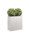 vidaXL Metallischer Blumenkasten Silber 80x40x80cm