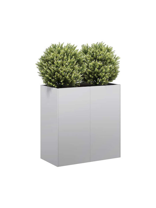vidaXL Blumenkasten Metallisch Silver 80x40x80cm.
