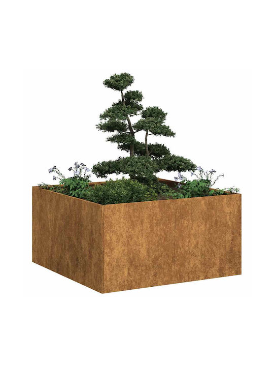 vidaXL Planter Box Metallic Brown 80x80x40cm.