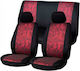 Front Car Seat Covers 5 Pieces Polyester Red