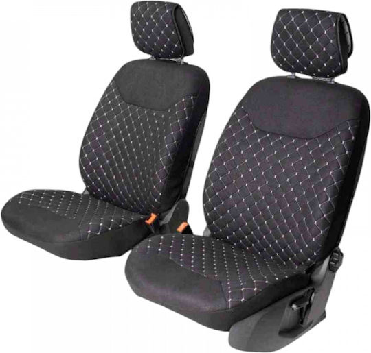 Coperte Frontale Huse Scaune Auto 4 Buc Poliester Gri