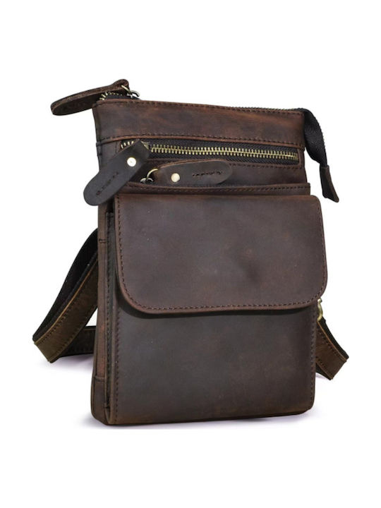 Piele Geantă pentru bărbați De umăr / tip crossbody Maro