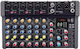 Citronic CMA-10 Selbstverstärkend Analog Mischpult 10 Kanäle mit Phantom Power & 2 XLR-Eingänge & Bluetooth