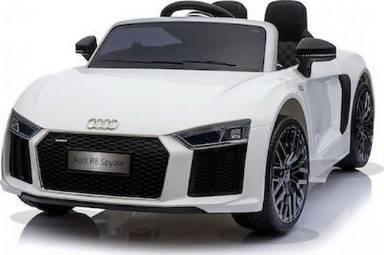 Audi R8 Spyder One-Seater with Remote Control Licensed 12 Volt White for 3+ Years