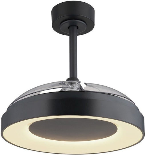 Globo Lighting Elina Ανεμιστήρας Οροφής 91cm με Φως Διάφανος / Γκρι