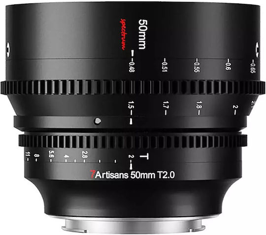 7artisans Voller Rahmen Kameraobjektiv Photoelectric 35mm T2.0 Spectrum Prime Cine für Leica L Mount Black