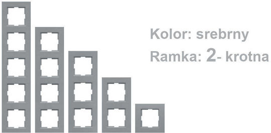 Vn-92-18-06-02 Novella Double Frame Silver Color