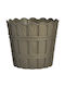 Click Planter Plastic Brown 27x27cm.