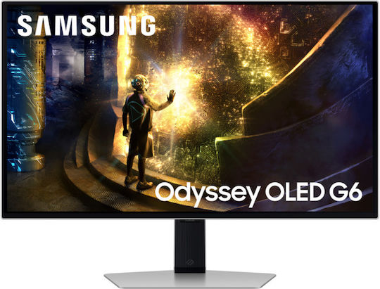 Samsung Odyssey G6 G61SD OLED HDR Monitor 27" QHD 2560x1440 240Hz with Response Time 0.03ms GTG Silver