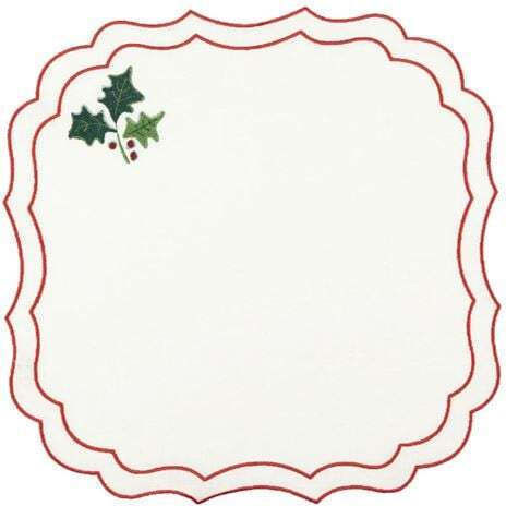 La Gallina Matta Fabric Placemats White 38x38cm 4pcs