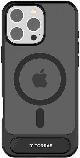 Torras Pstand Back Cover Σιλικόνης Μαύρο (iPhone 16 Pro Max)