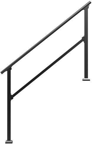 Balustradă Hotel 4-5 Trepte Vivatechnix Dimensiune 1380 X 84 X 920 Mm Unghi Reglabil 0° 40° Negru